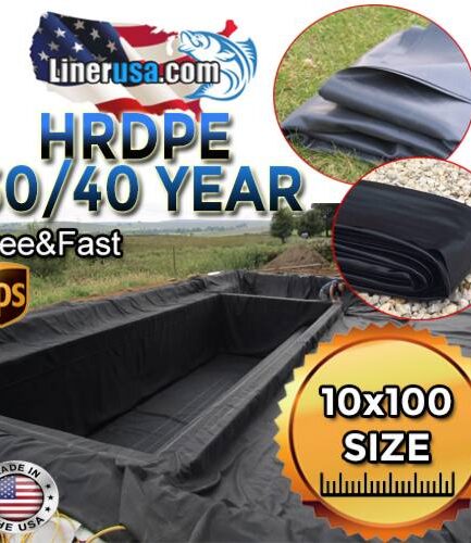 10X100 Pond Liner HDRPE 30/40 Year, Best Seller 2025!!