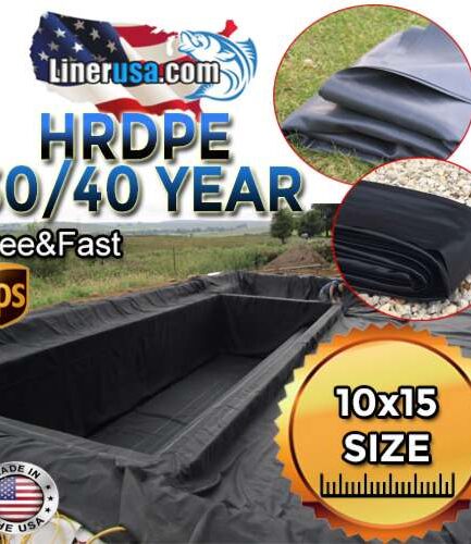 10X15 Pond Liner HDRPE 30/40 Year, Best Seller 2025!!