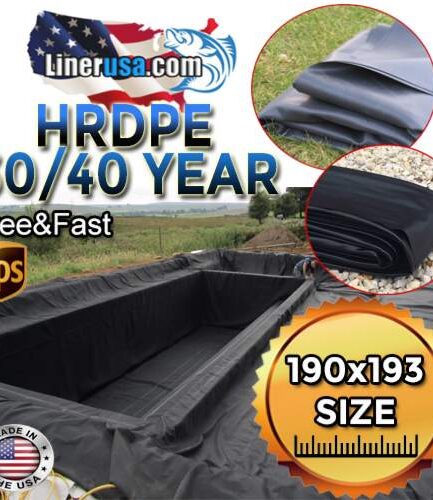 190X193 Pond Liner HDRPE 30/40 Year, Best Seller 2025!!